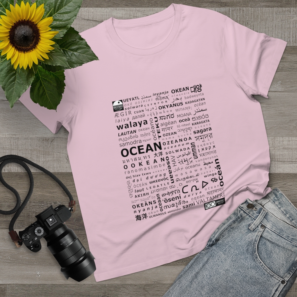 Women's Ocean Tee - black print - Image 14