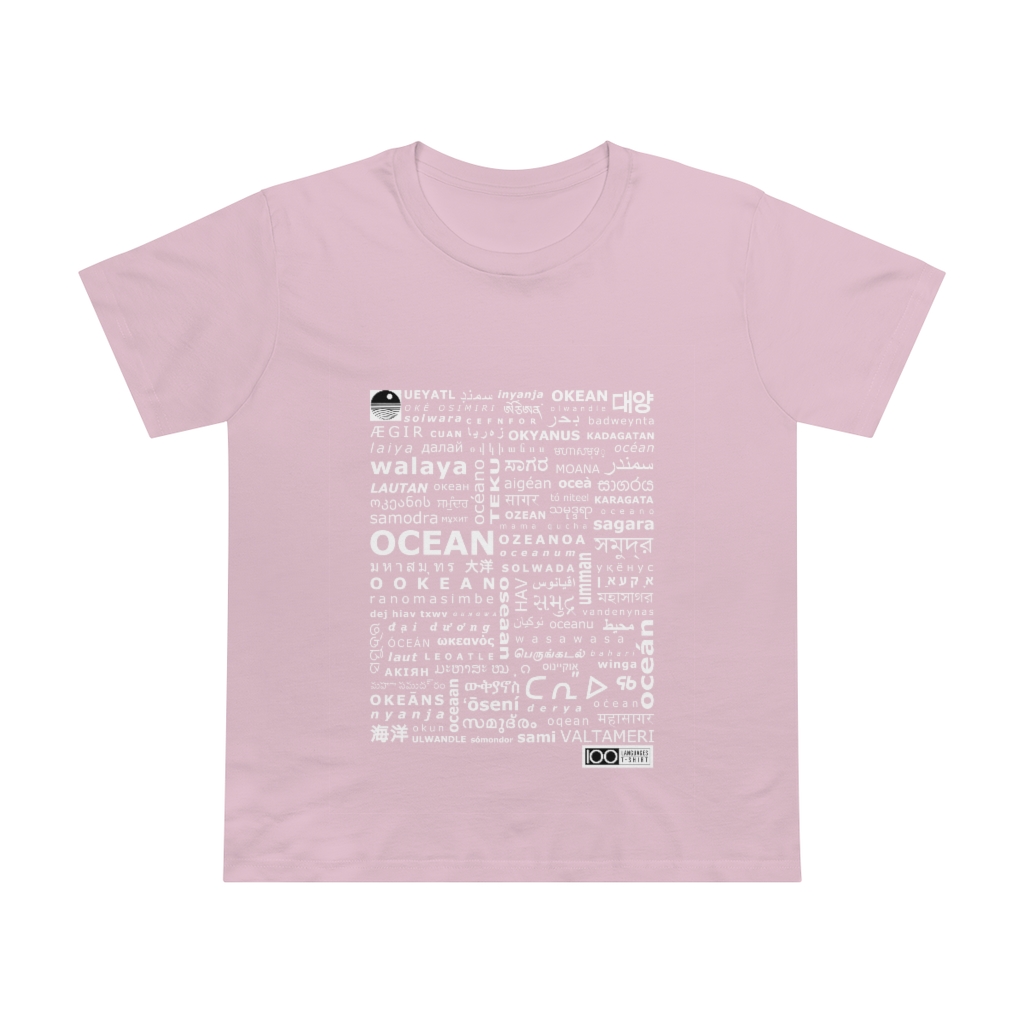 Women's Ocean Tee - white print - Image 13
