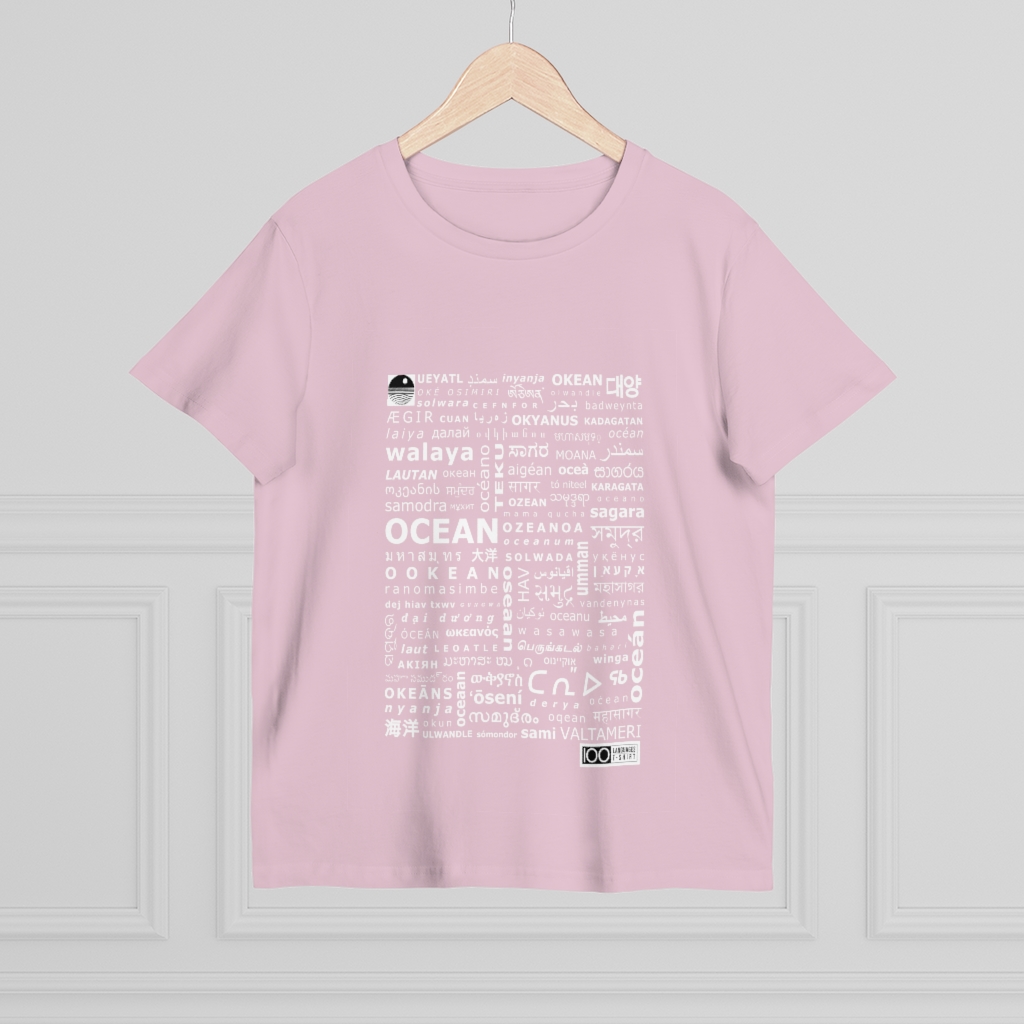 Women's Ocean Tee - white print - Image 16