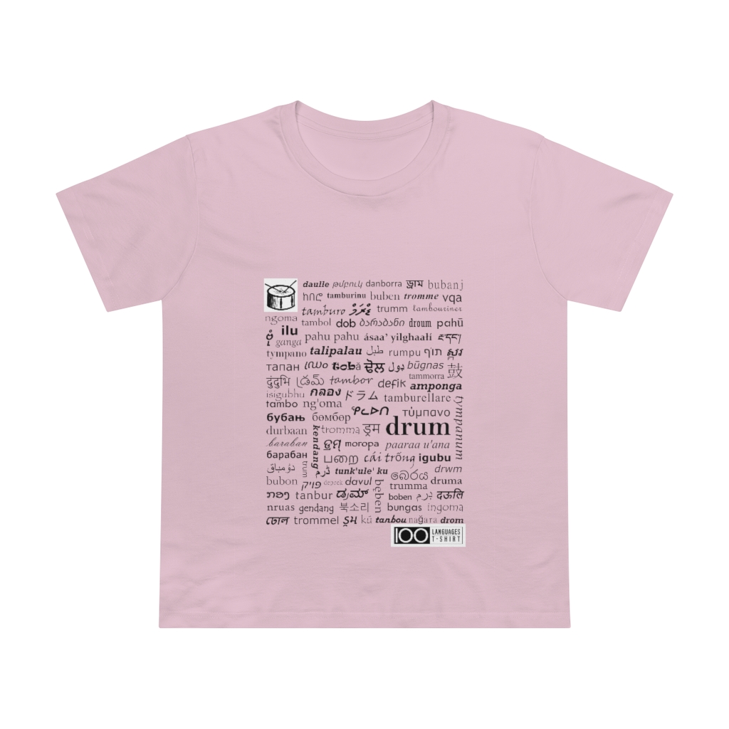 Women's Drum Tee - black print - Image 13