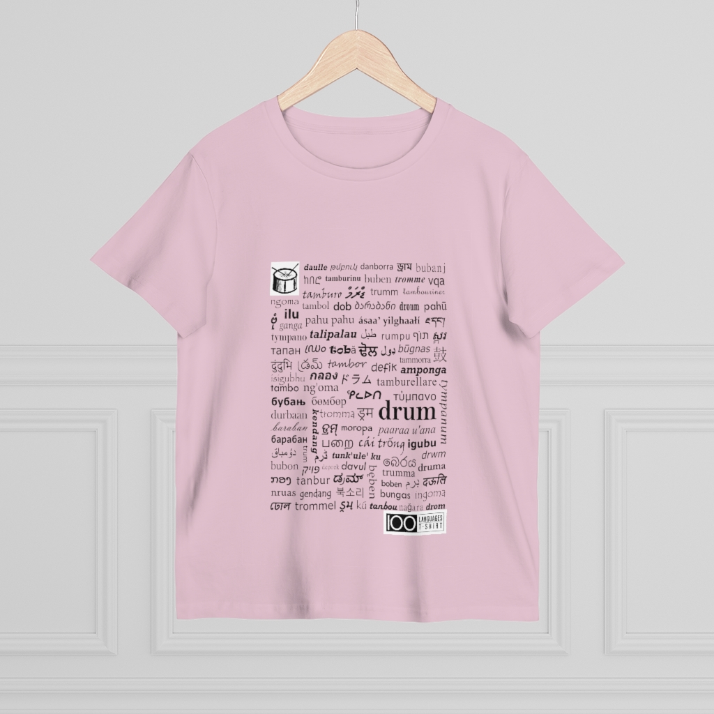 Women's Drum Tee - black print - Image 16