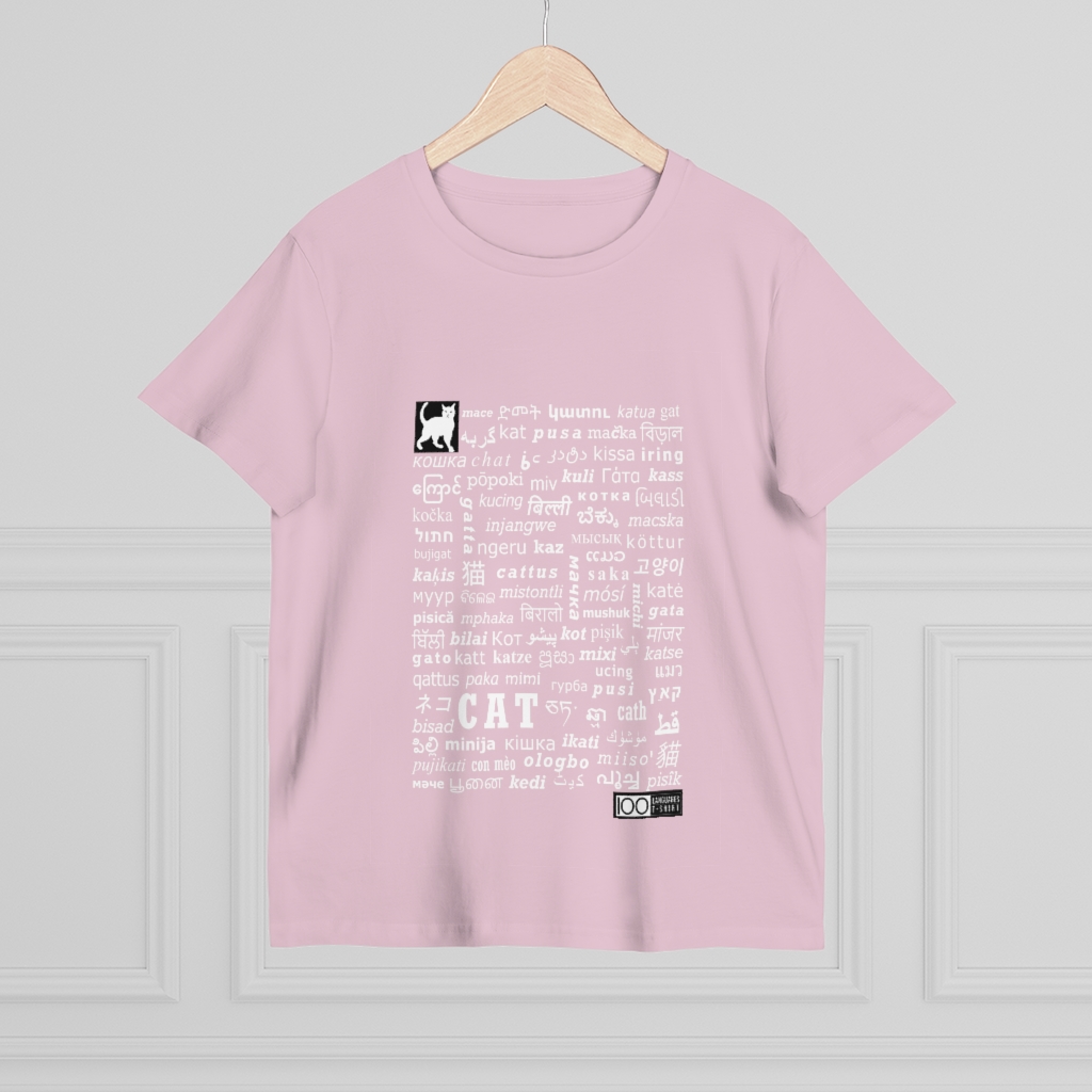 Women's Cat Tee - white print - Image 16
