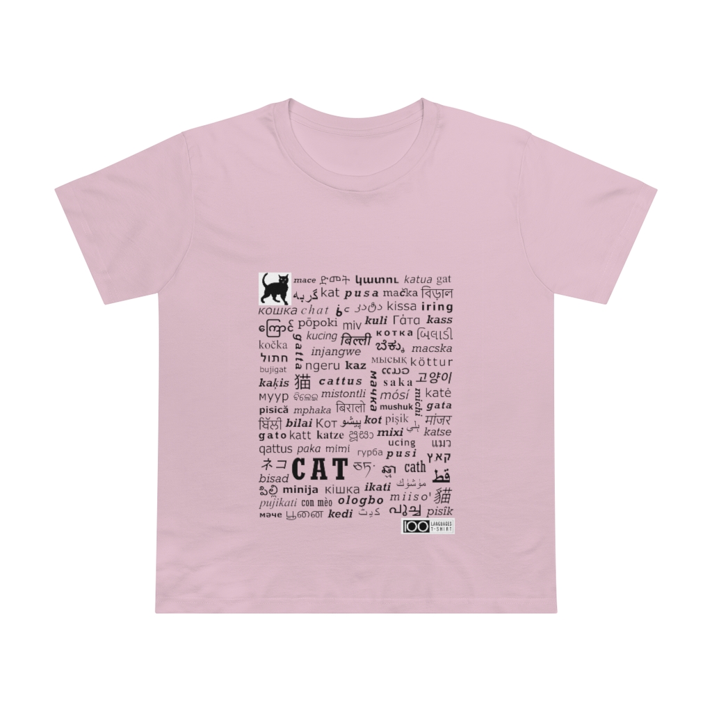 Women's Cat Tee - black print - Image 13