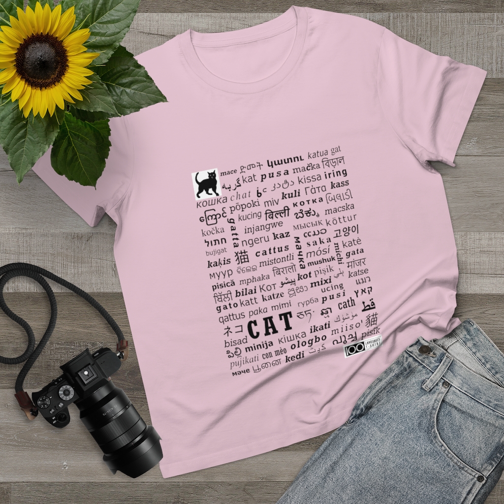 Women's Cat Tee - black print - Image 14