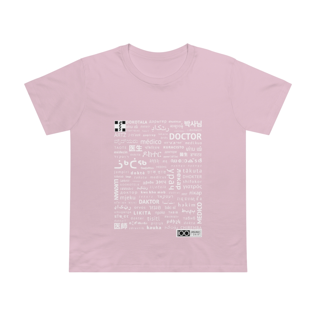 Women's Doctor Tee - white print - Image 13