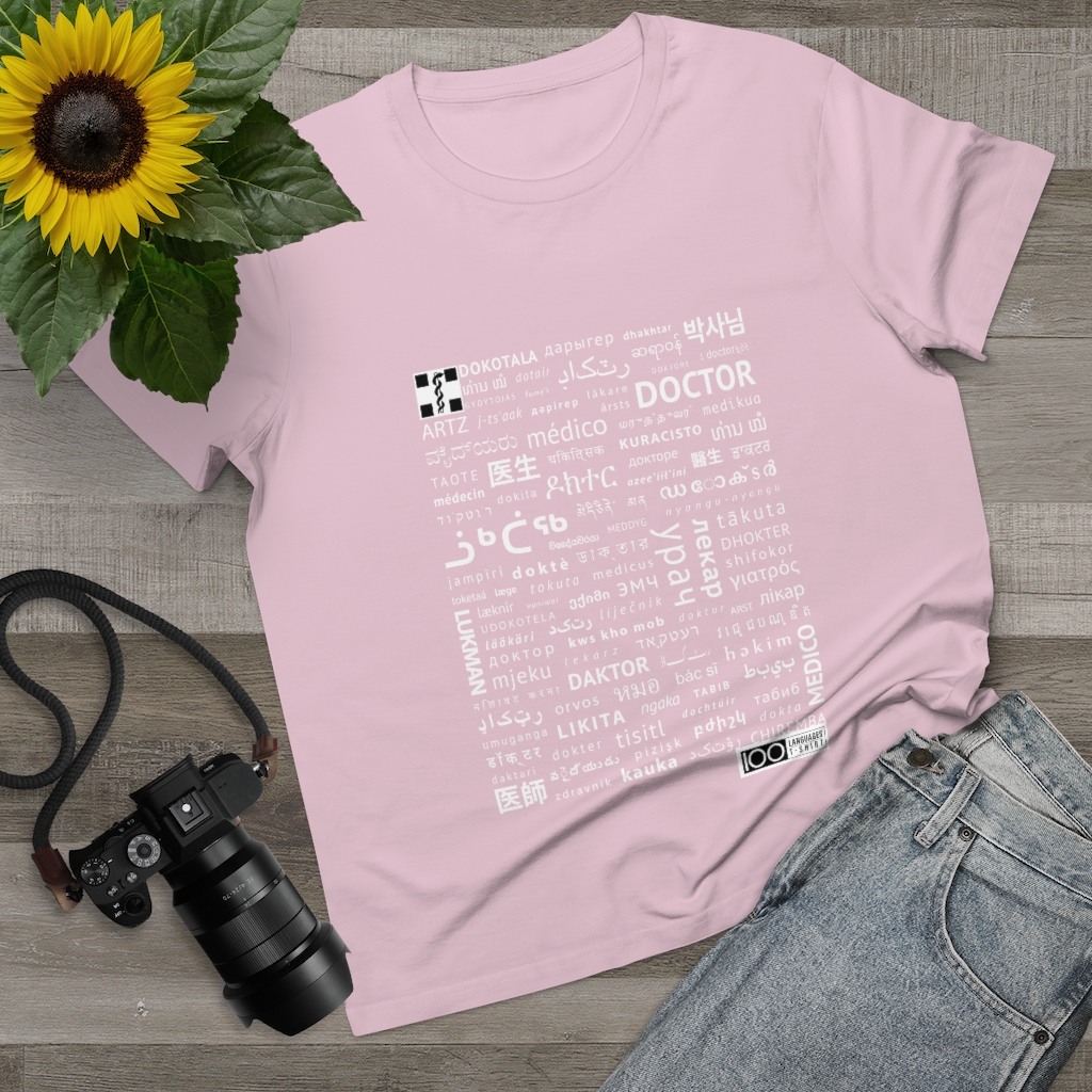 Women's Doctor Tee - white print - Image 14