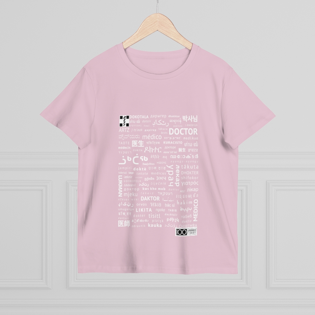 Women's Doctor Tee - white print - Image 16