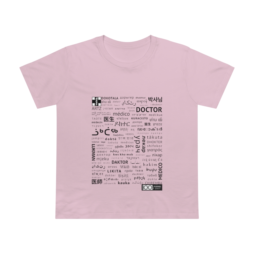 Women's Doctor Tee - black print - Image 13