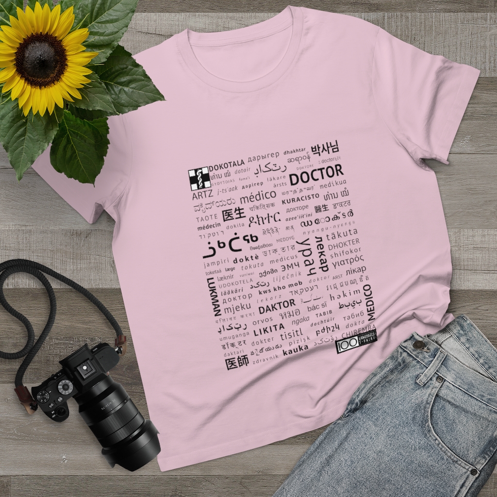 Women's Doctor Tee - black print - Image 14