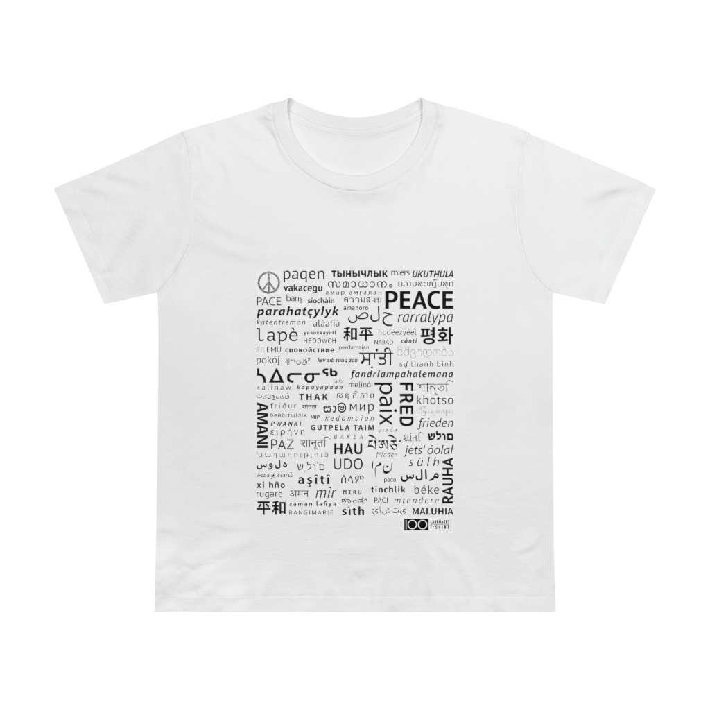 Women's Peace Tee - black print
