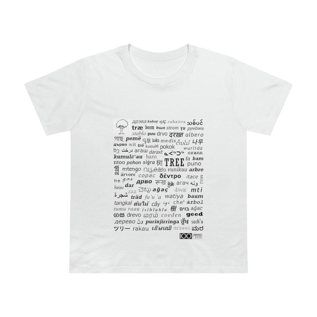 Women's Tree Tee - black print
