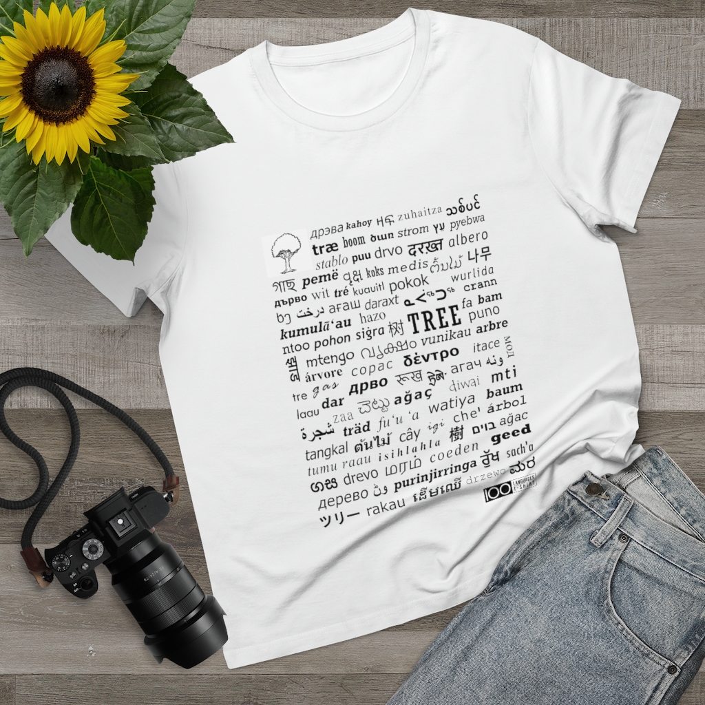 Women's Tree Tee - black print - Image 2