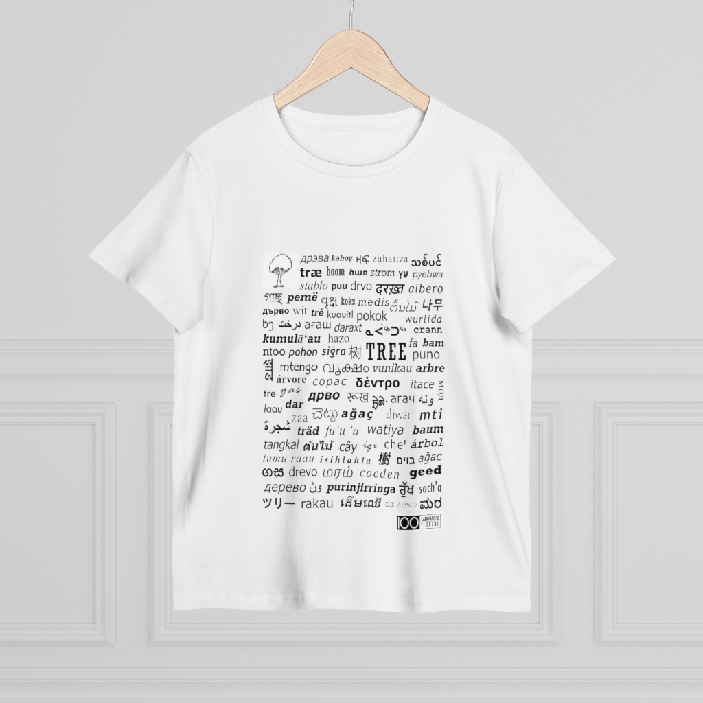 Women's Tree Tee - black print - Image 4
