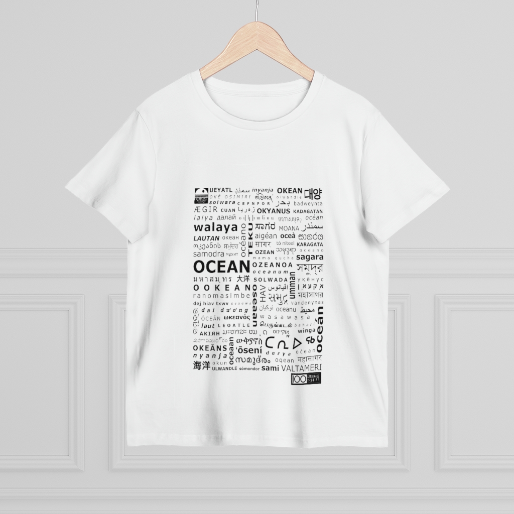 Women's Ocean Tee - black print