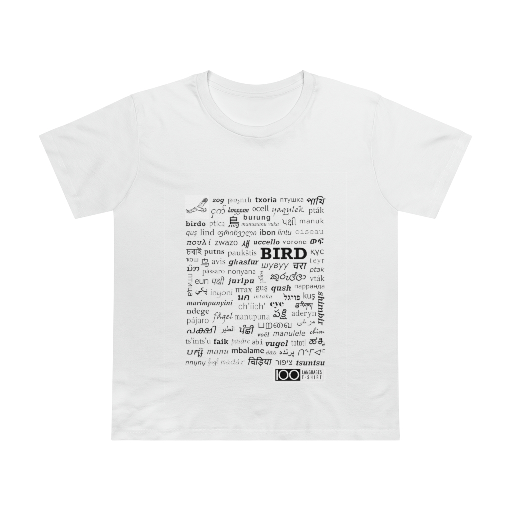 Women's Bird Tee - black print