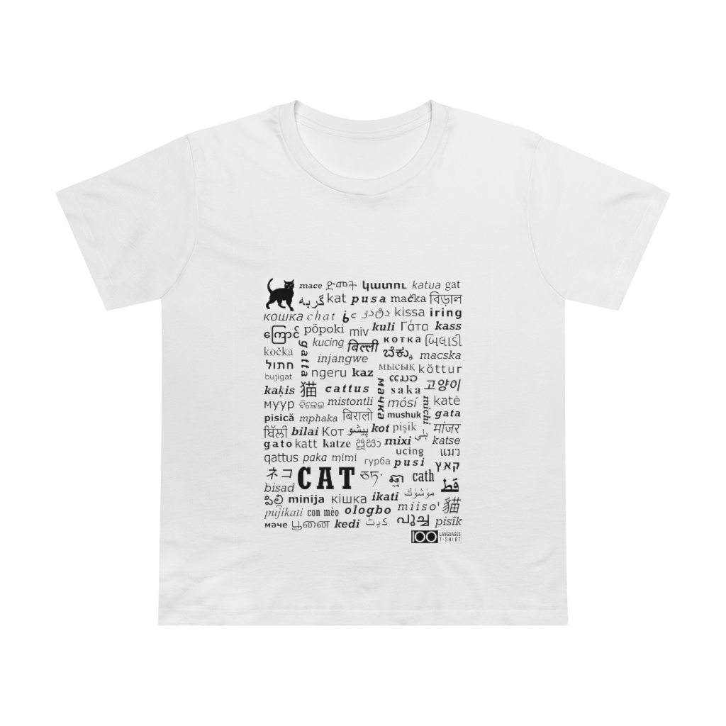 Women's Cat Tee - black print