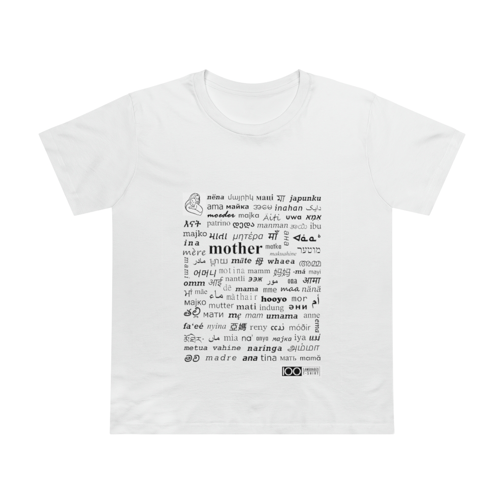 Women's Mother Tee - black print - Image 5