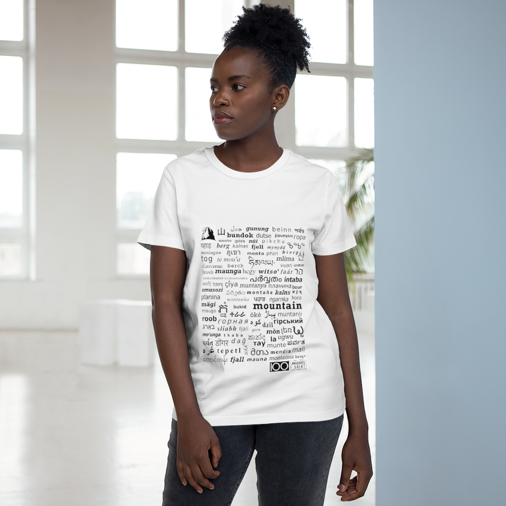 Women's Mountain Tee - black print - Image 3