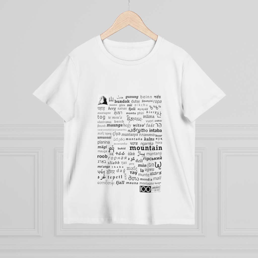 Women's Mountain Tee - black print - Image 4