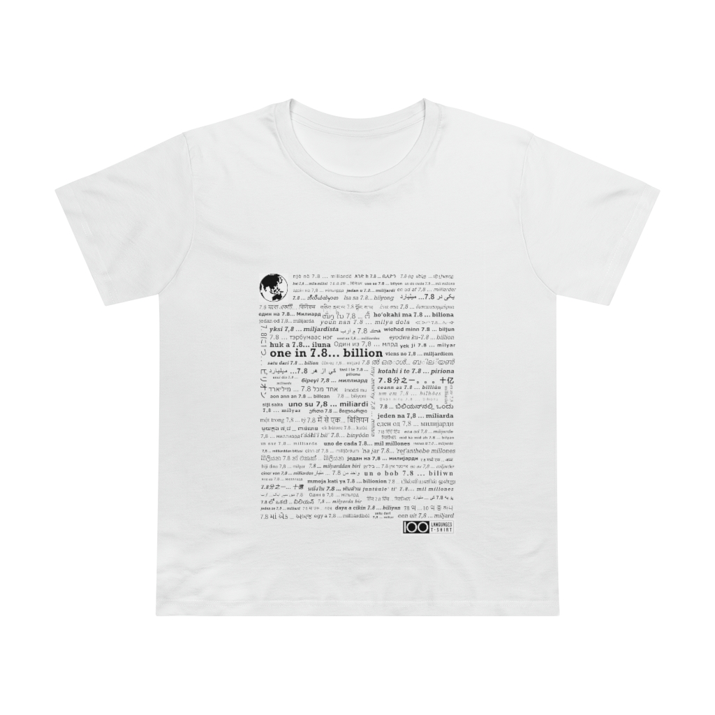 Women's One in 7.8... Billion Tee -  black print